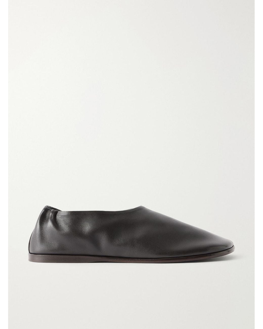 Lemaire Brown Glove Leather Slip-Ons