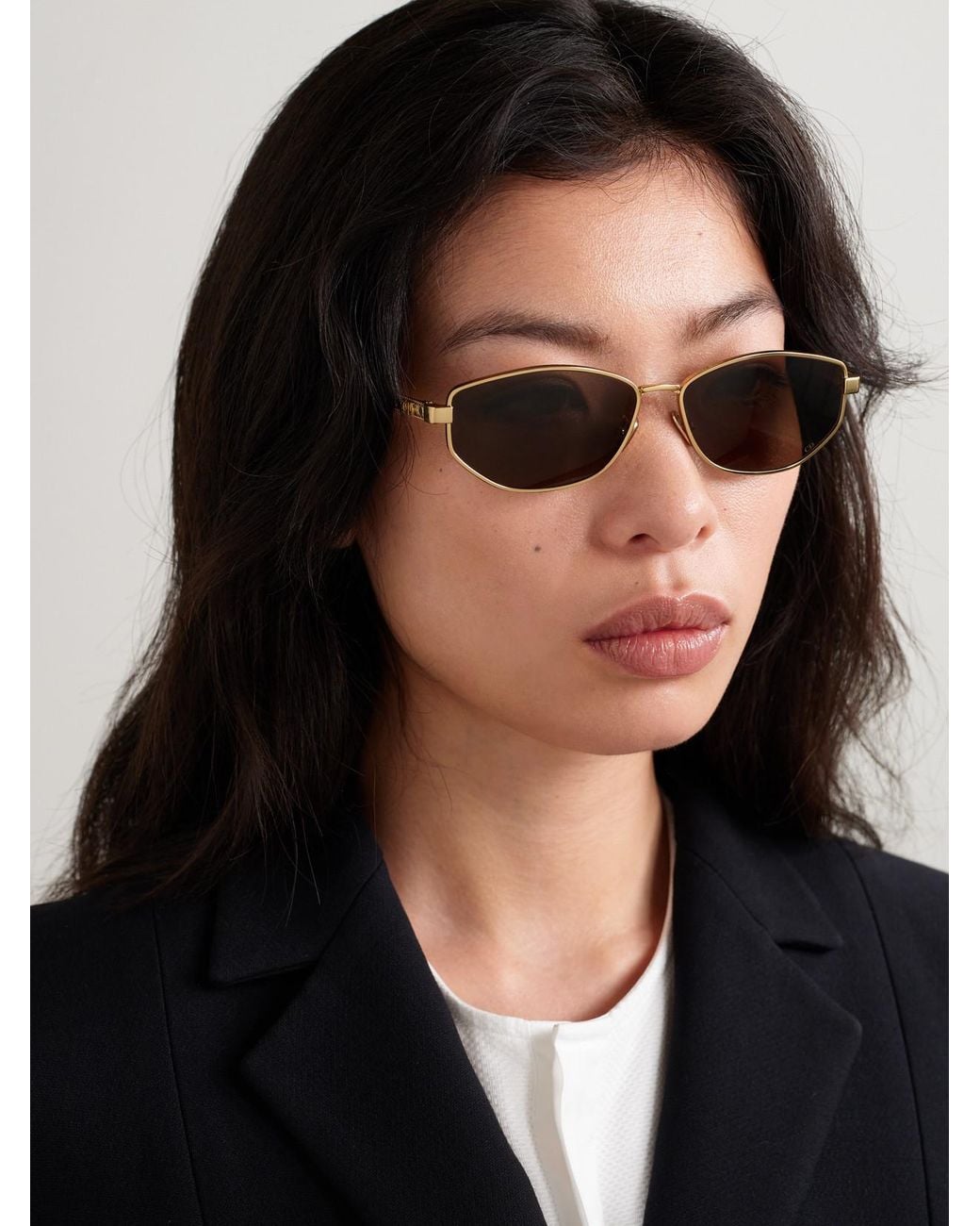 Dior Natural Diorcannage B1U Oval-Frame-Tone Sunglasses
