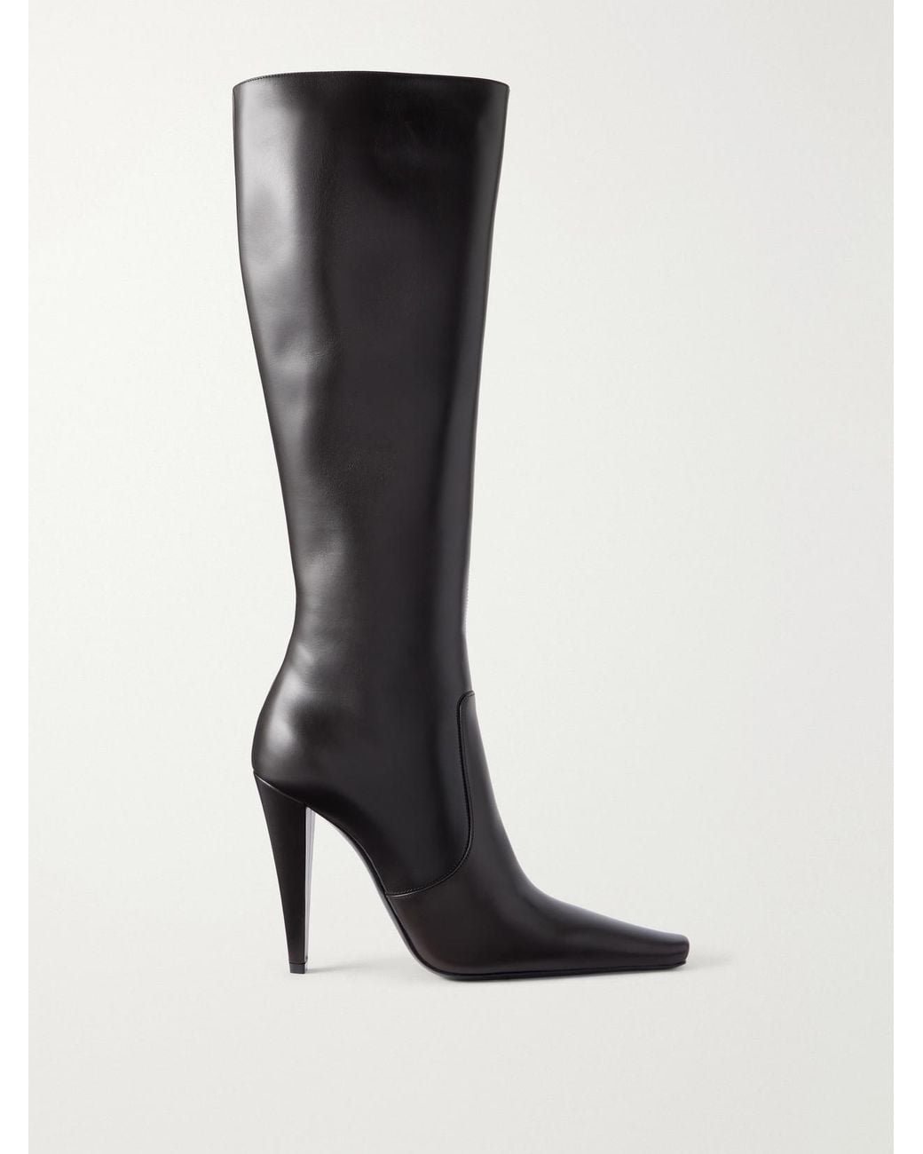 Saint Laurent Black 77 110 Leather Knee Height Boots