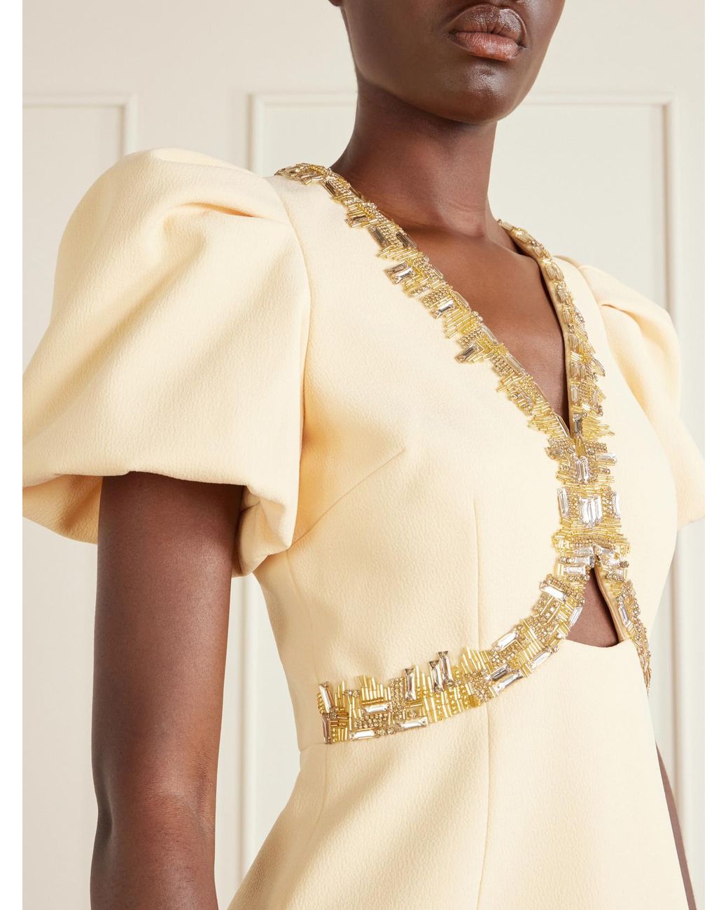 Rebecca Vallance Natural Alexandrite Embellished Cady Mini Dress