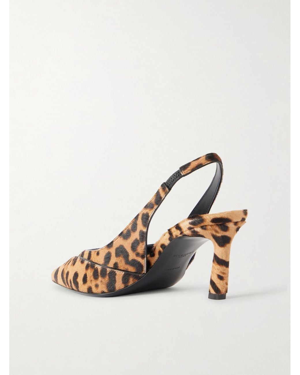 Givenchy Multicolor Leopard-Print Calf-Hair Slingback Pumps