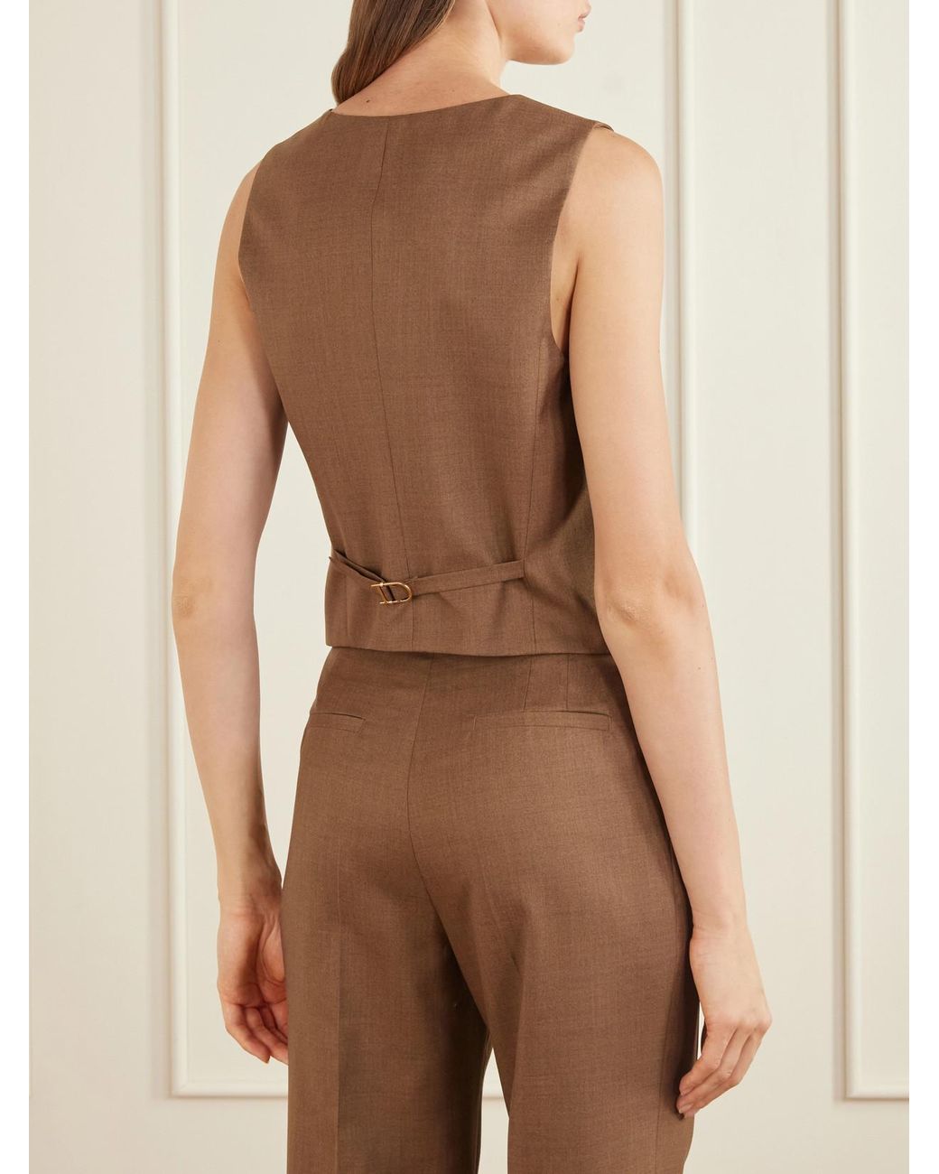 Gabriela Hearst Brown Coleridge Wool Vest