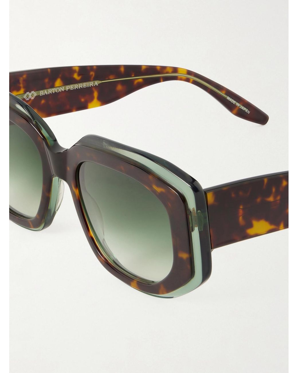 Barton Perreira Multicolor Crescendo Square-Frame Acetate Sunglasses
