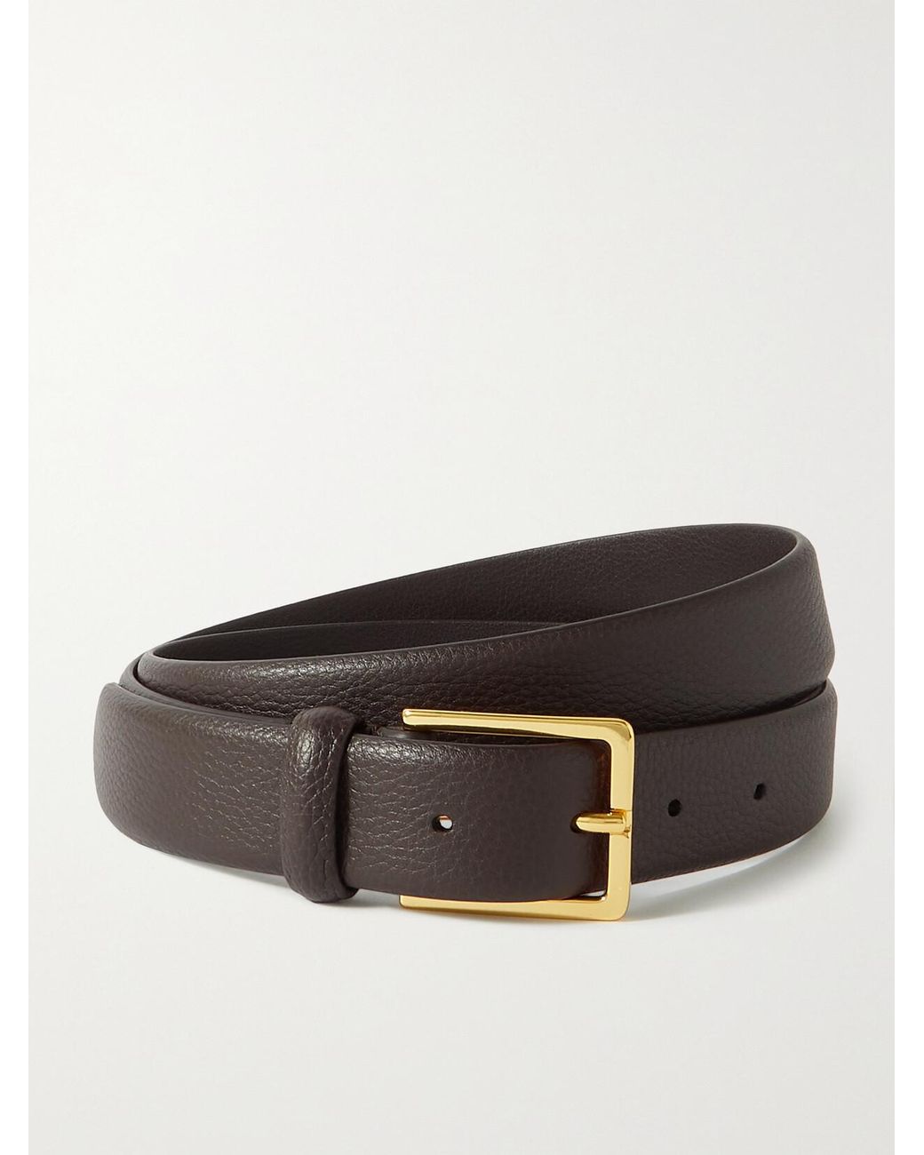 Andersons Brown Textured-Leather Belt