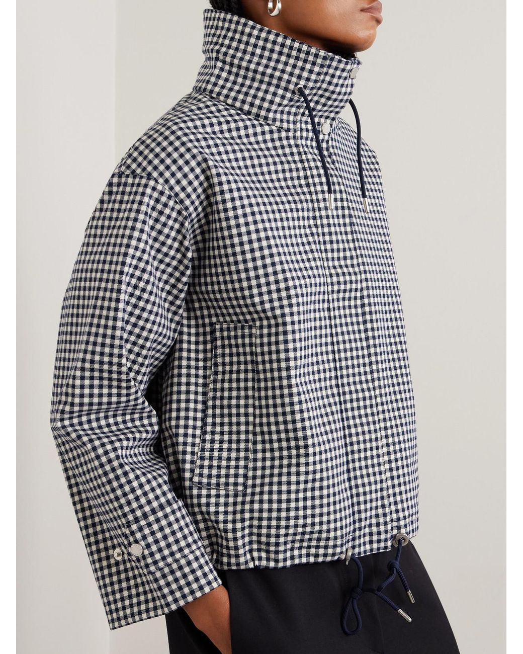 Barbour Blue Bronwyn Gingham Twill Jacket