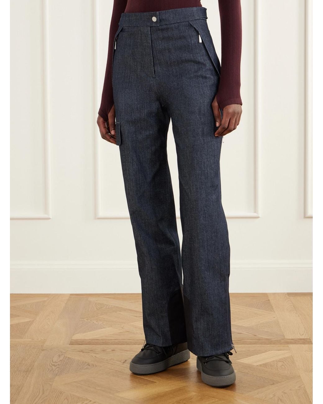 CORDOVA Blue Zurs Denim-Effect Straight-Leg Ski Pants