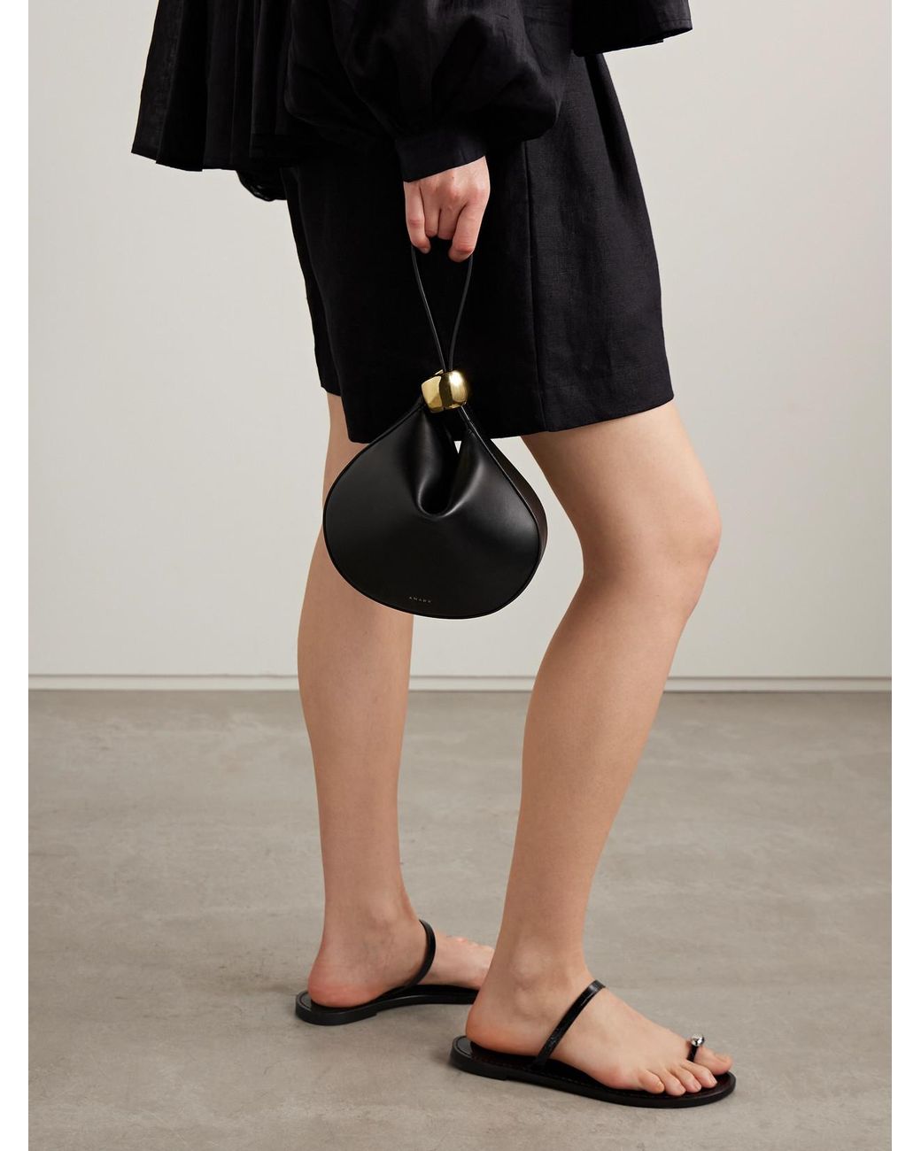 Amanu Black The Zambia Embellished Leather Tote
