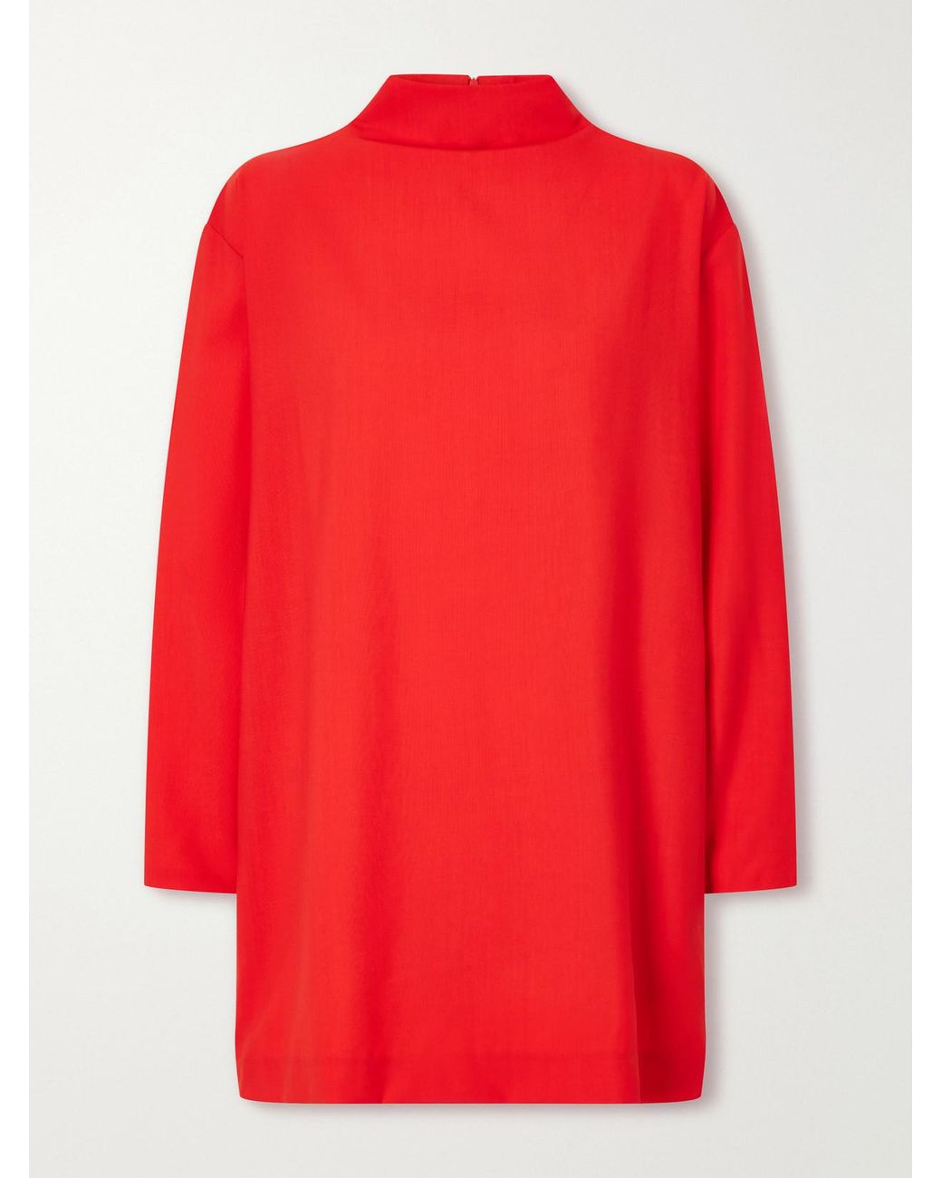 Willy Chavarria Red Mercedes Wool Mini Dress