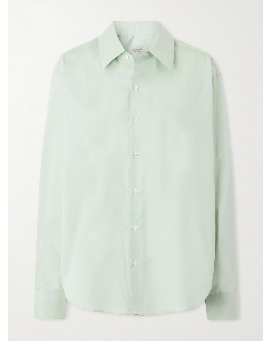 Comme Si Green Cotton-Poplin Shirt