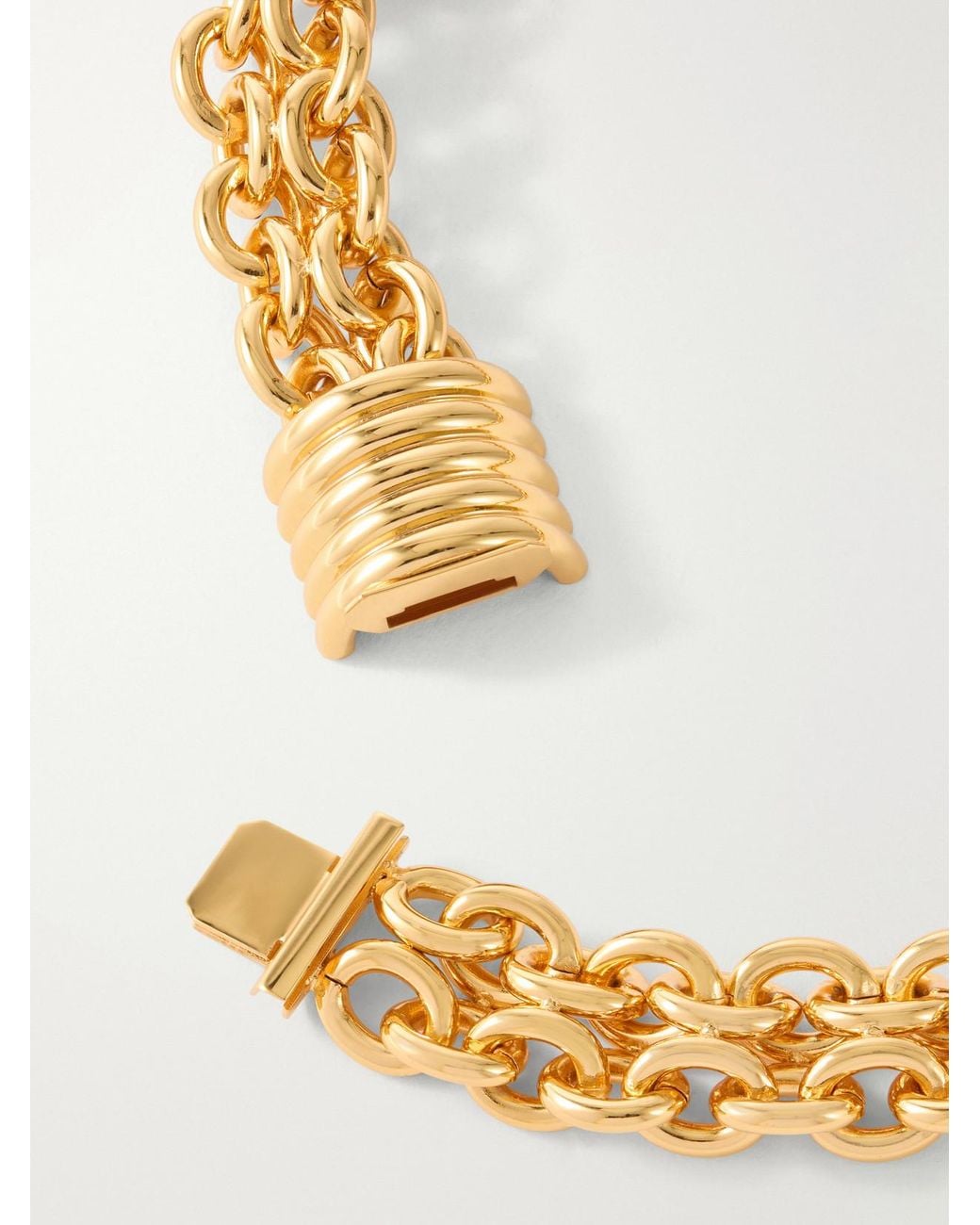 DEHANCHE Metallic Hollyhock-Plated Chain Necklace
