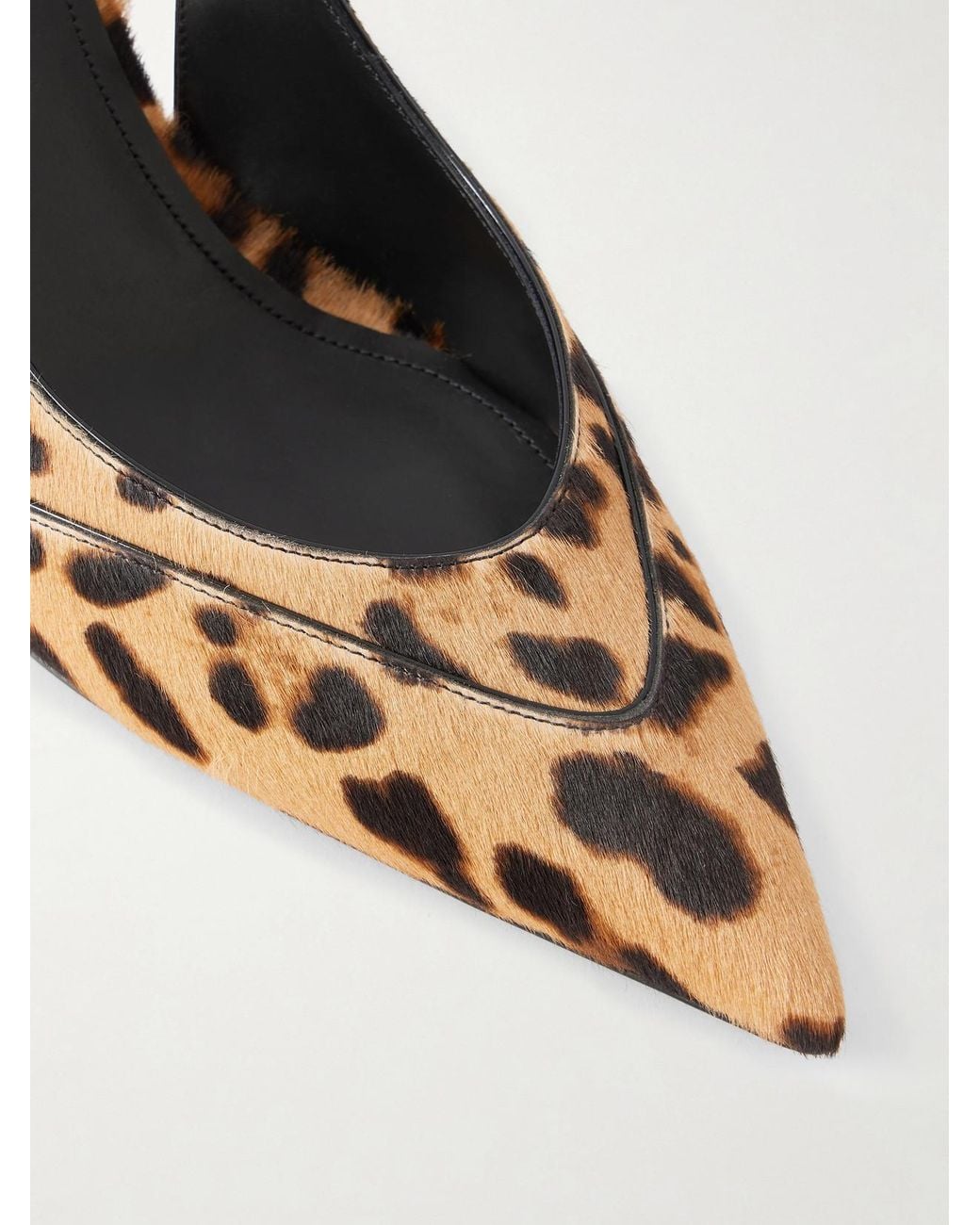 Givenchy Multicolor Leopard-Print Calf-Hair Slingback Pumps