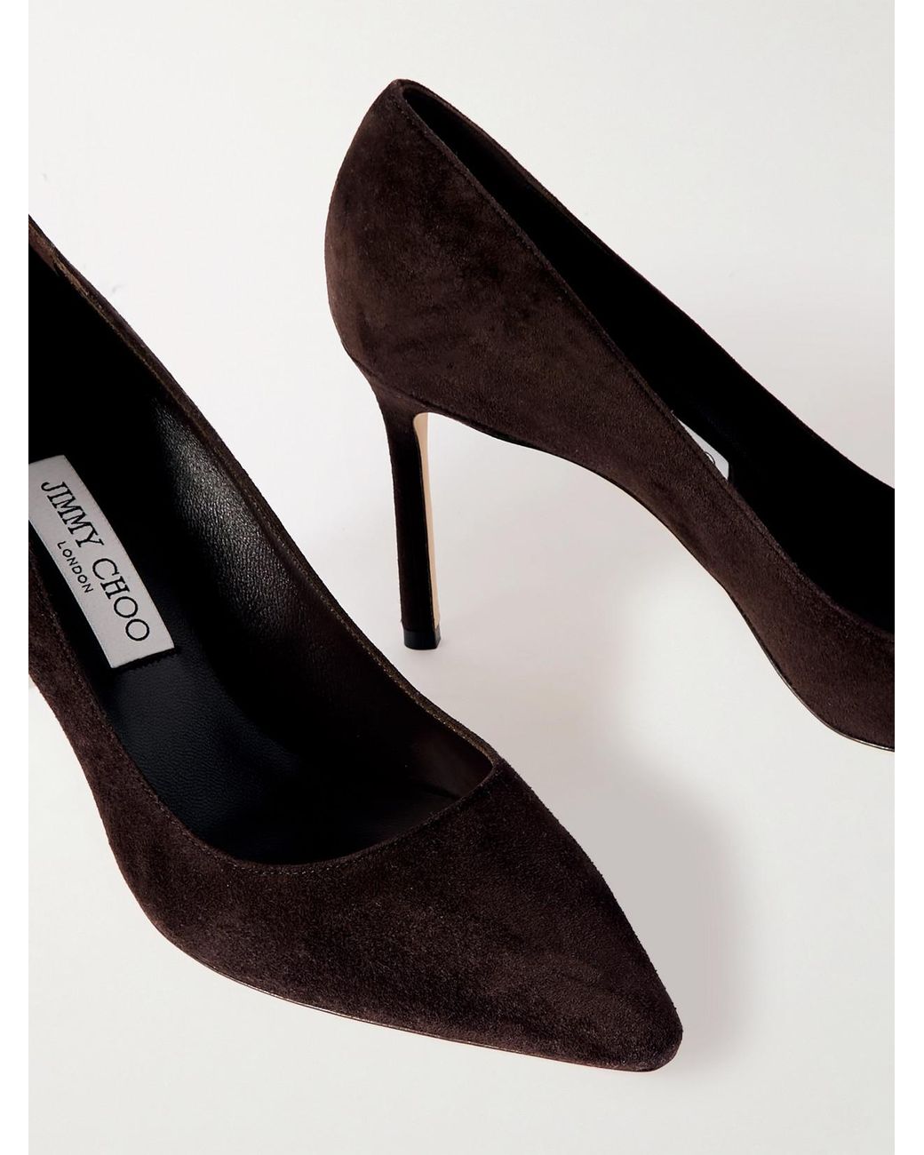 Jimmy Choo Black Romy 85 Suede Pumps