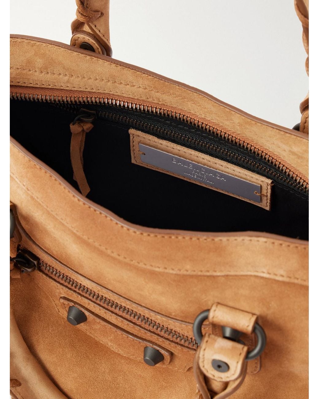 Balenciaga Brown Le City Small Fringed Suede Shoulder Bag
