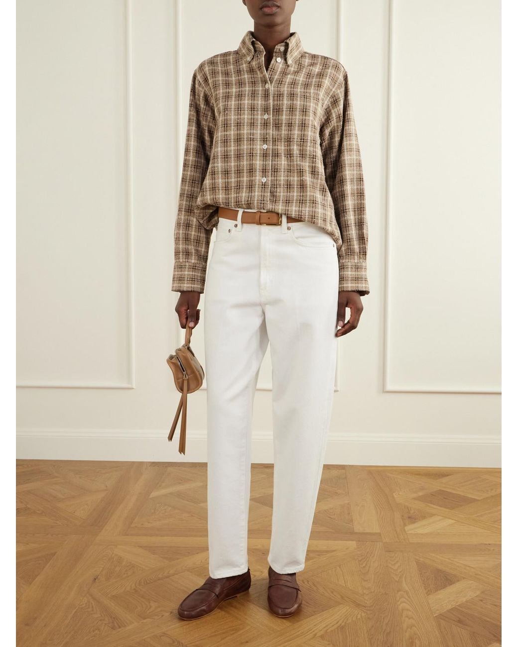 Jamie Haller Brown The Unlined Penny Leather Loafers
