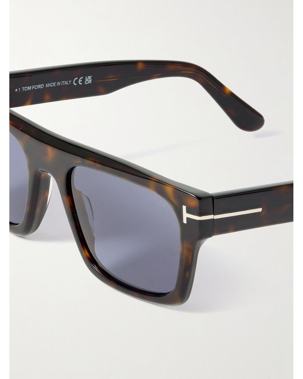 Tom Ford Black Cyrus Square-Frame Acetate Sunglasses