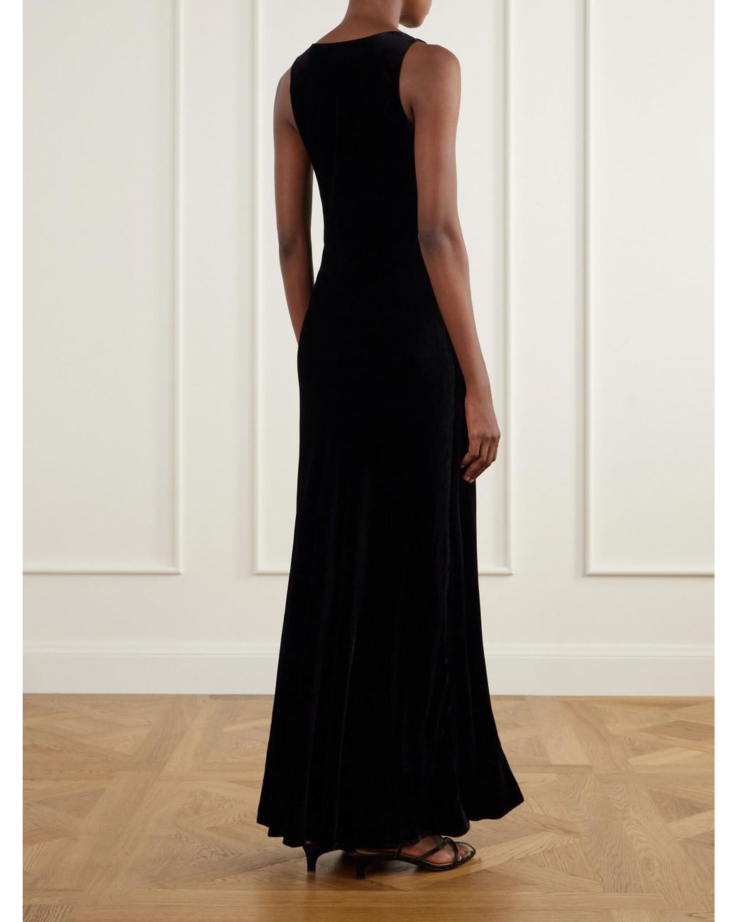 Rohe Black Velvet Maxi Dress