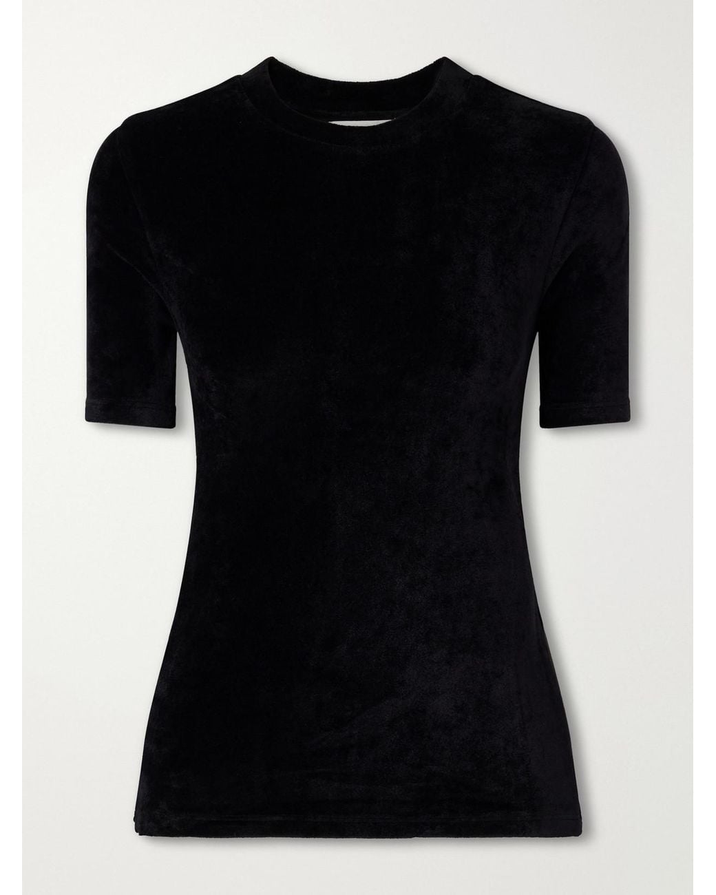 Suzie Kondi Black Tali Crushed Velvet T-Shirt
