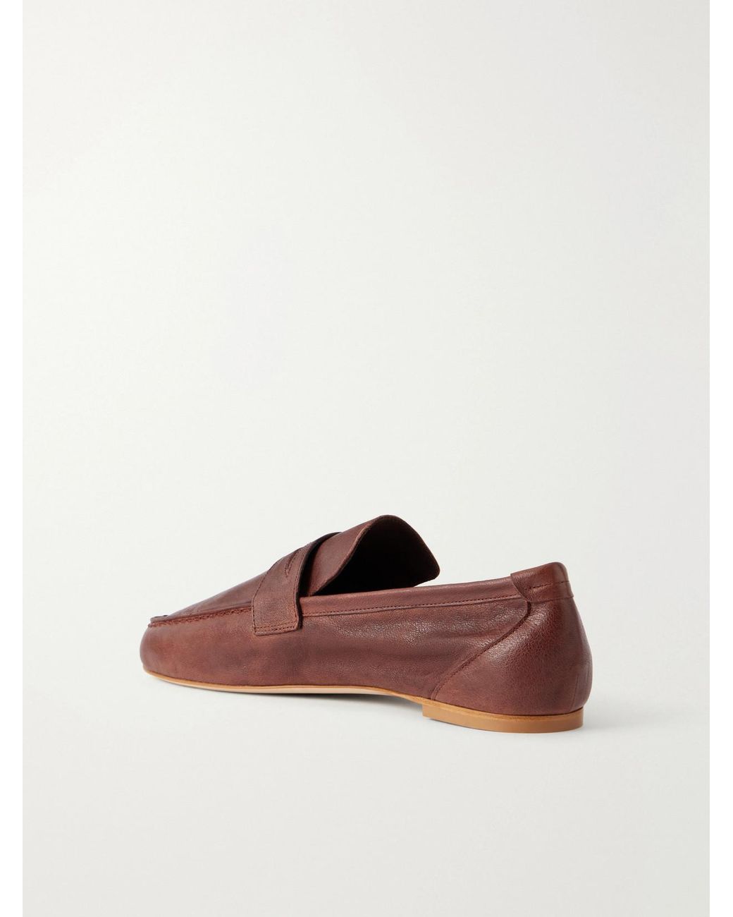 Jamie Haller Brown The Unlined Penny Leather Loafers