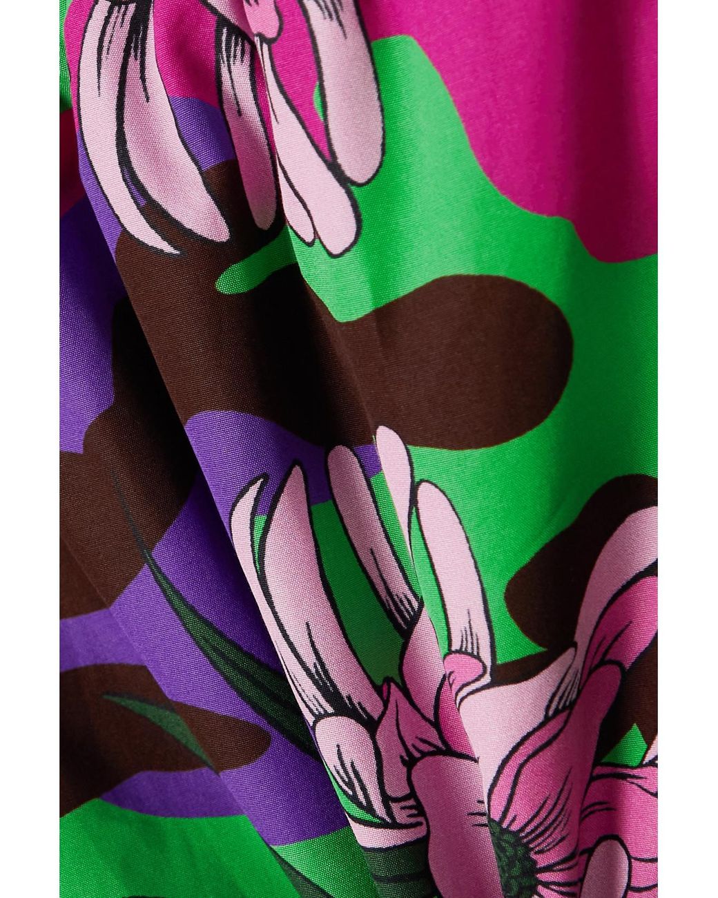 Moncler Purple Floral-Print Cotton-Poplin Shorts