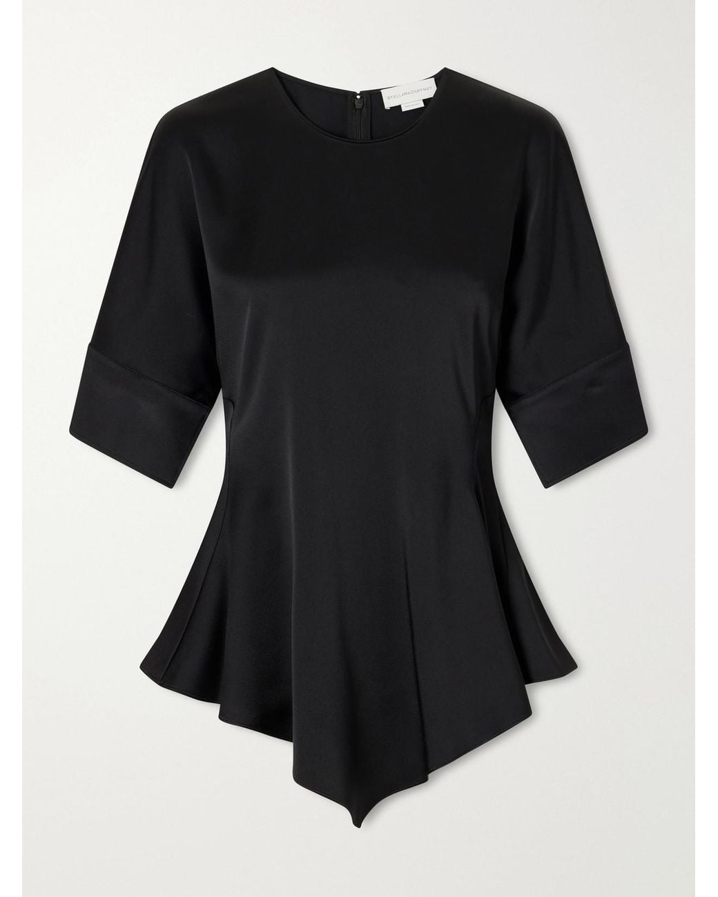 Stella McCartney Black Satin Blouse