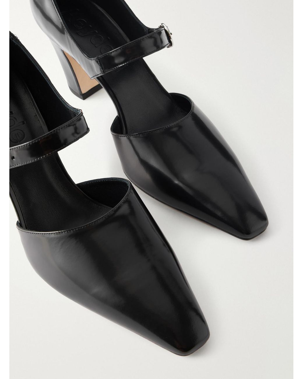 Aeyde Black Isidora 75 Calf-Leather Pumps