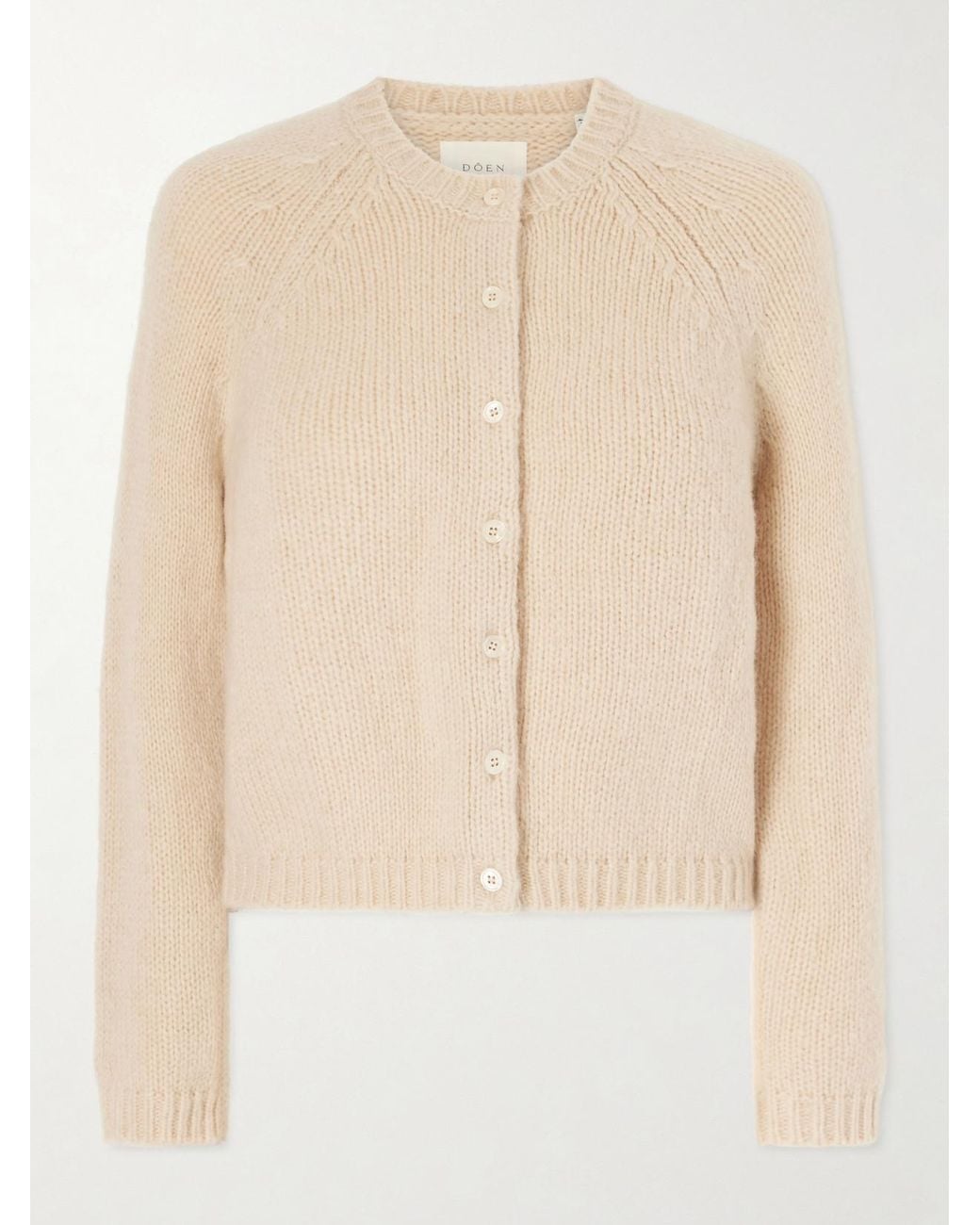 Doen Natural Darcy Wool And Cashmere-Blend Cardigan