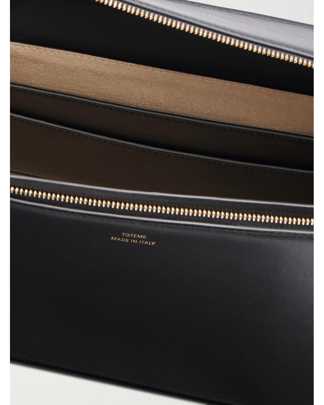 Totême Black Clip Leather Shoulder Bag