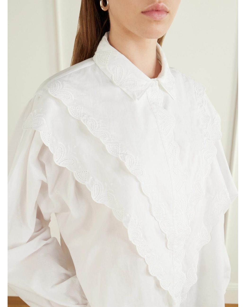 FRAME White The Equestrian Cotton-Poplin Shirt