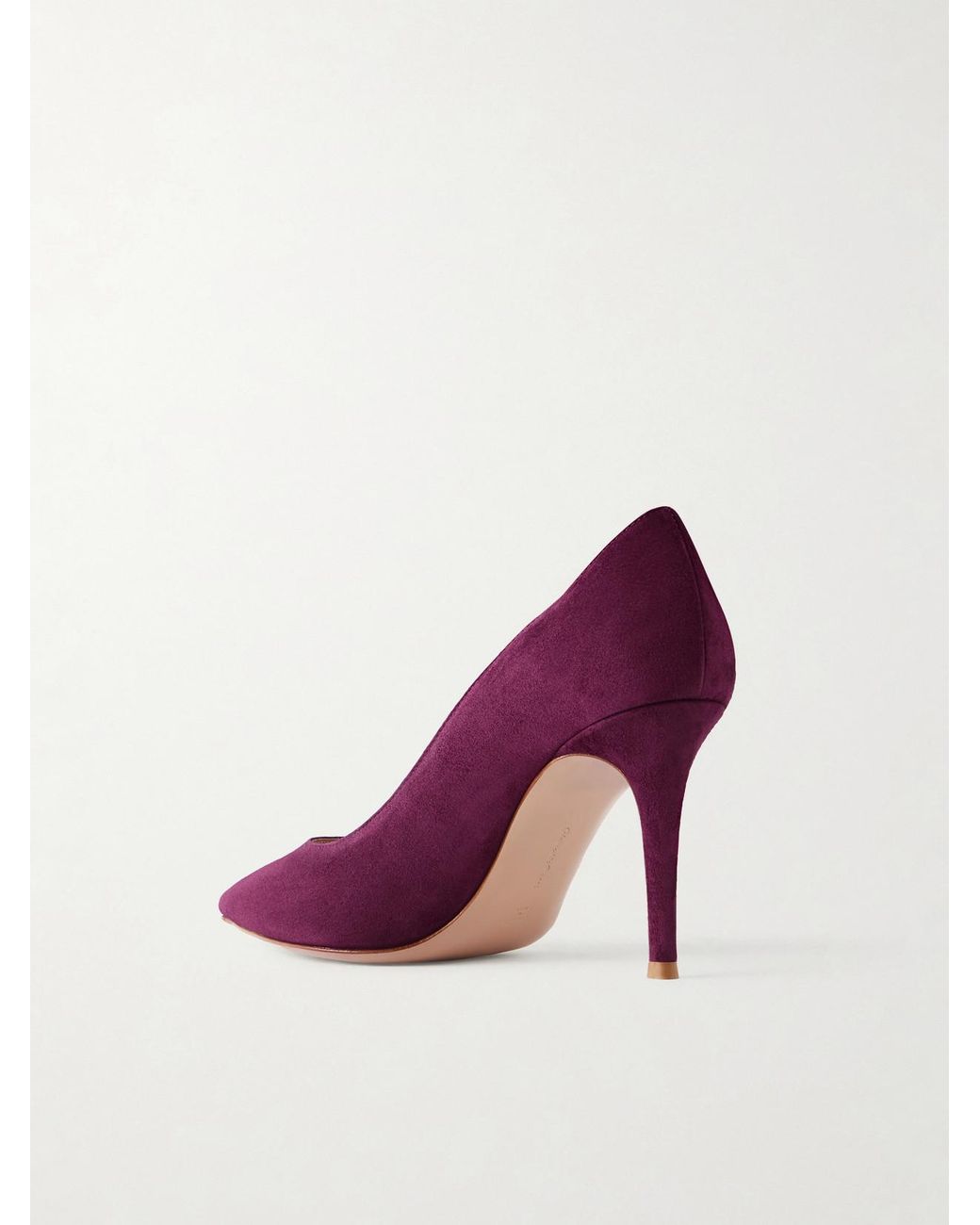 Gianvito Rossi Purple 85 Suede Pumps