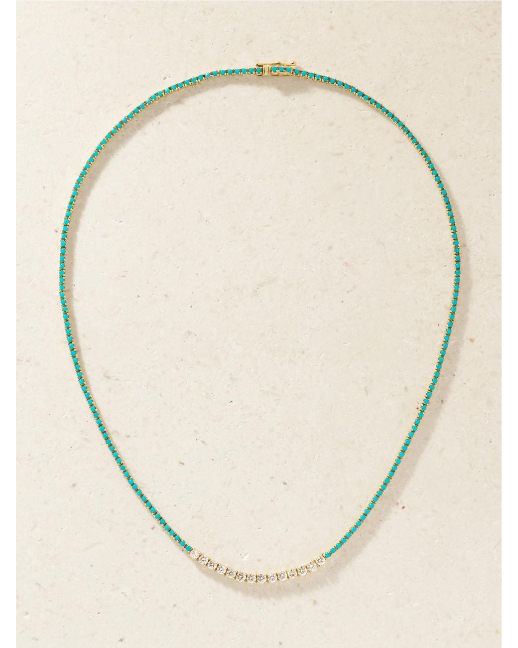 Jennifer Meyer Natural Small 18-Karat, Diamond And Tennis Necklace