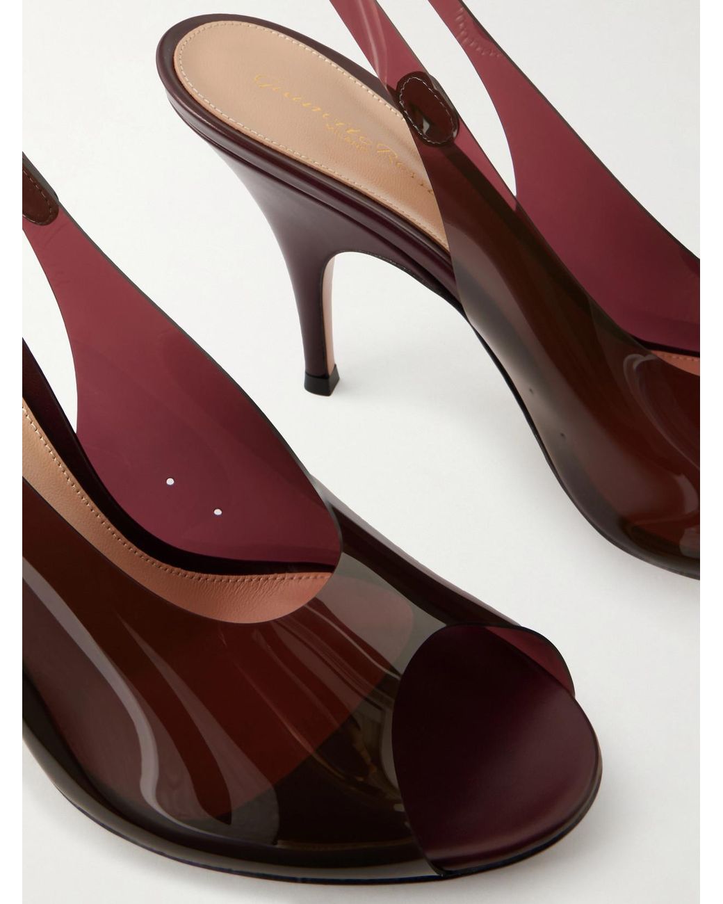 Gianvito Rossi Brown Pvc Slingback Pumps