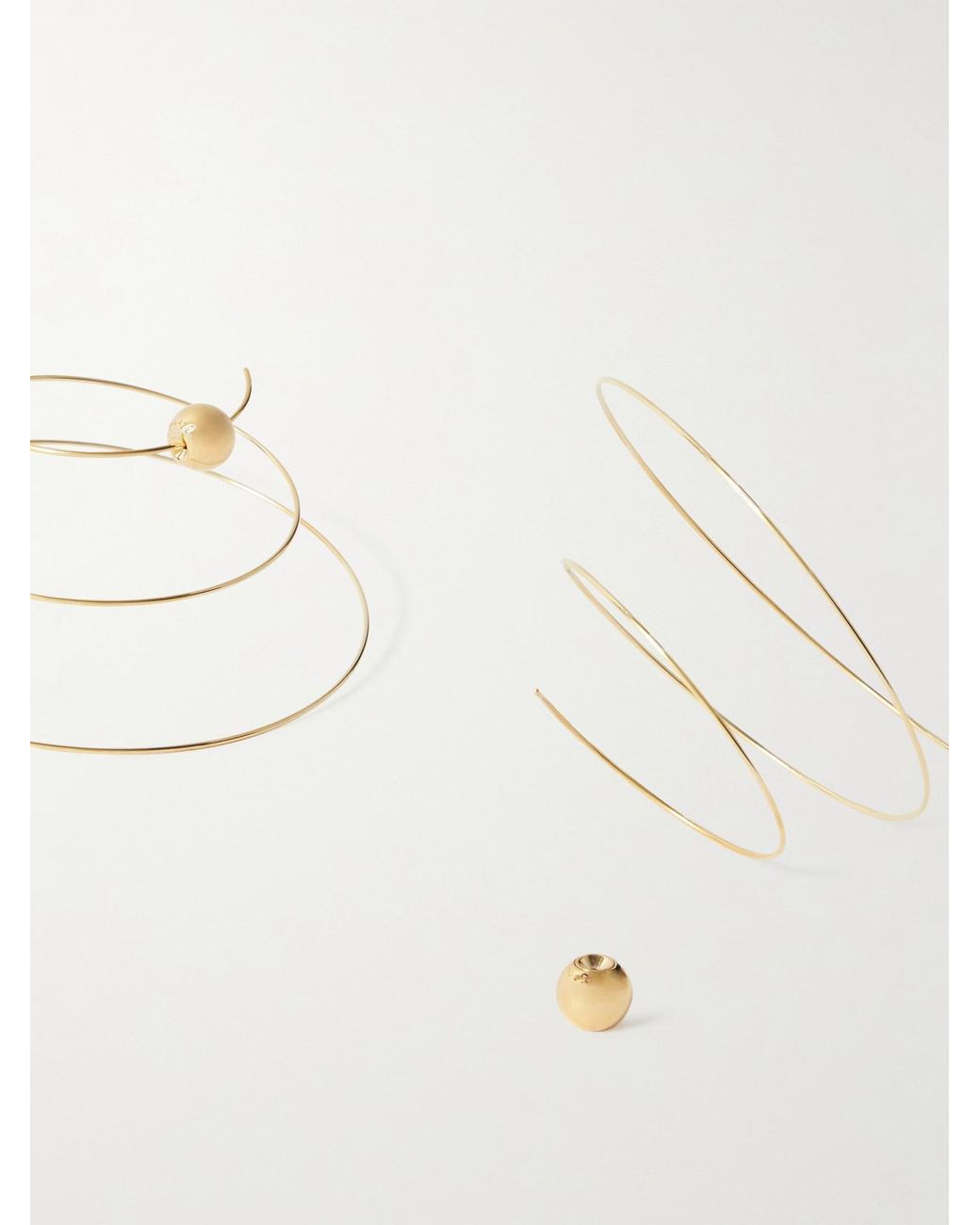 Alaïa Natural Thin Spiral-Tone Earrings