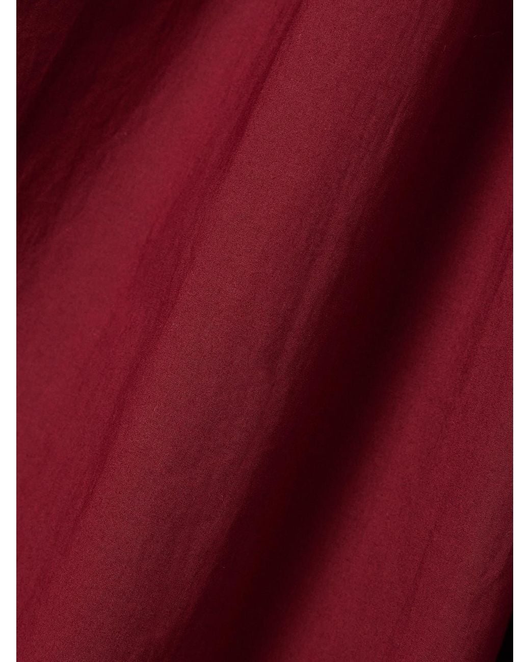 Doen Quintessa Tie-Detailed Shirred Organic Cotton-Poplin Midi Dress