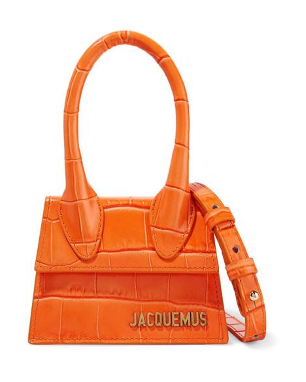 Jacquemus Le Chiquito Croceffect Leather Tote in Orange Lyst Canada