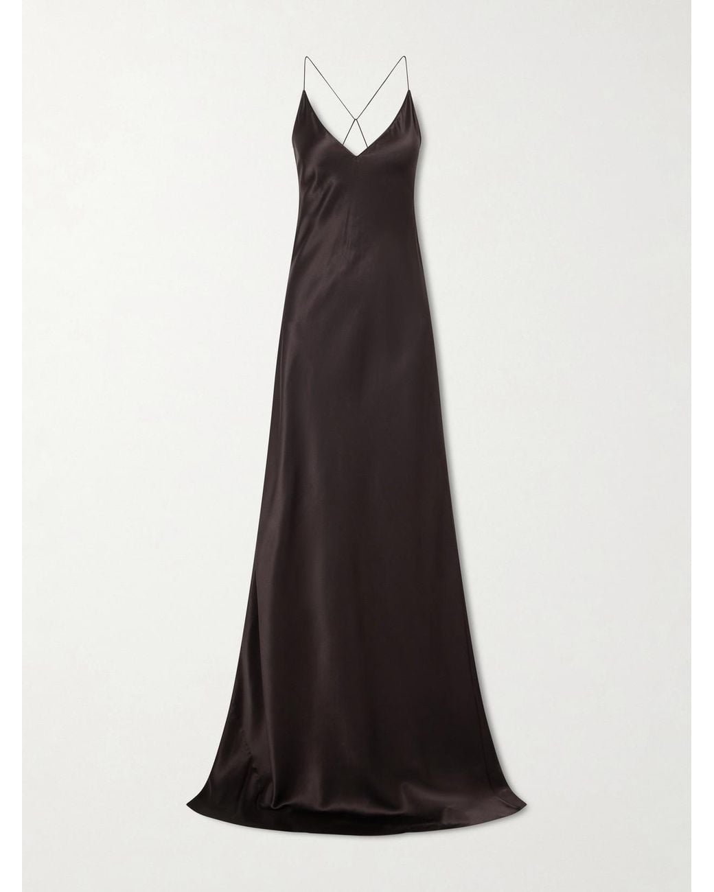 Nili Lotan White Ira Silk-Charmeuse Gown