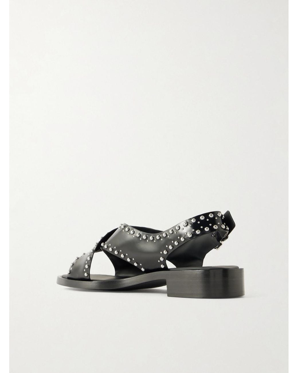 Church's Black Remi Studded Woven Leather Sandals