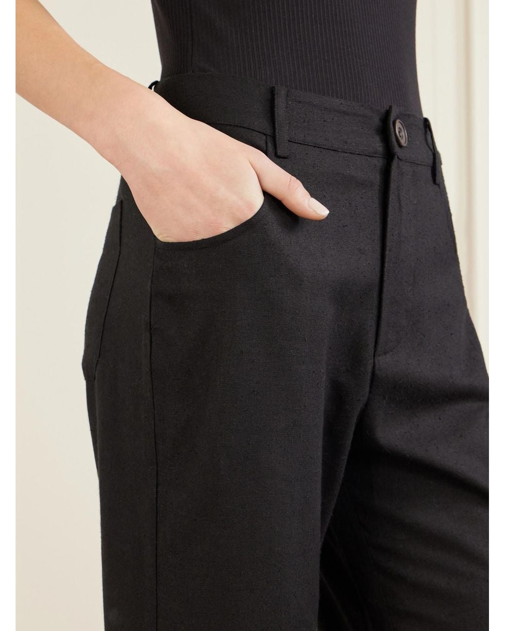 Alix Of Bohemia Black Bunny Silk Flared Pants