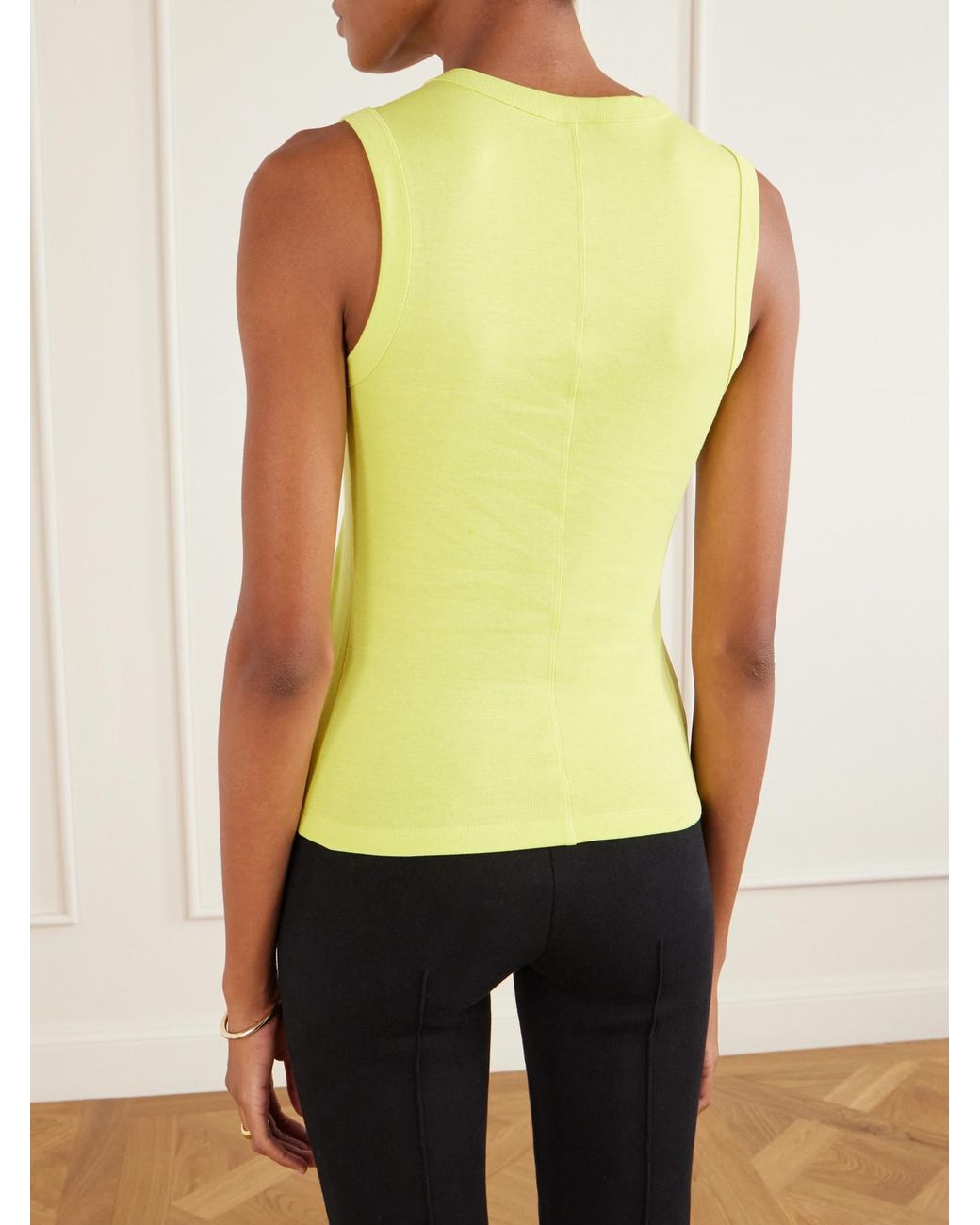 Flore Flore Yellow Jill Organic Cotton-Jersey Tank Top