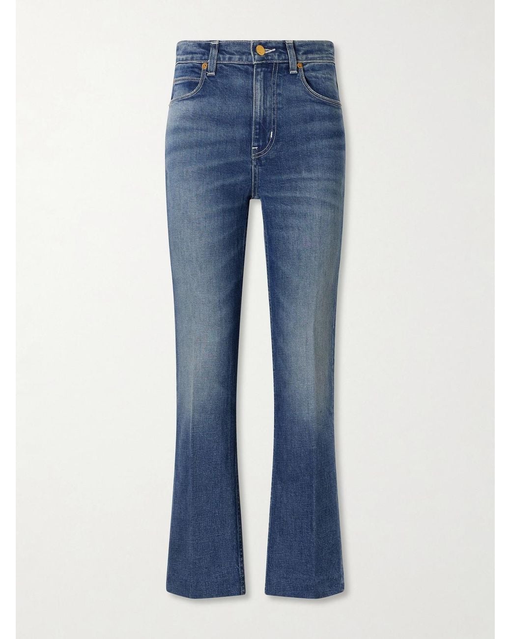 Jamie Haller Blue Kenickie Mid-Rise Straight-Leg Jeans