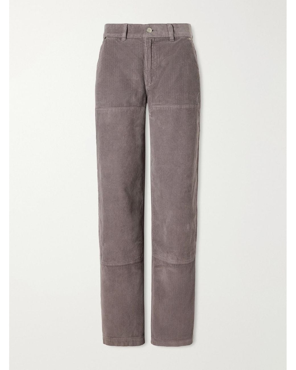 mfpen Brown Cotton-Corduroy Straight-Leg Pants