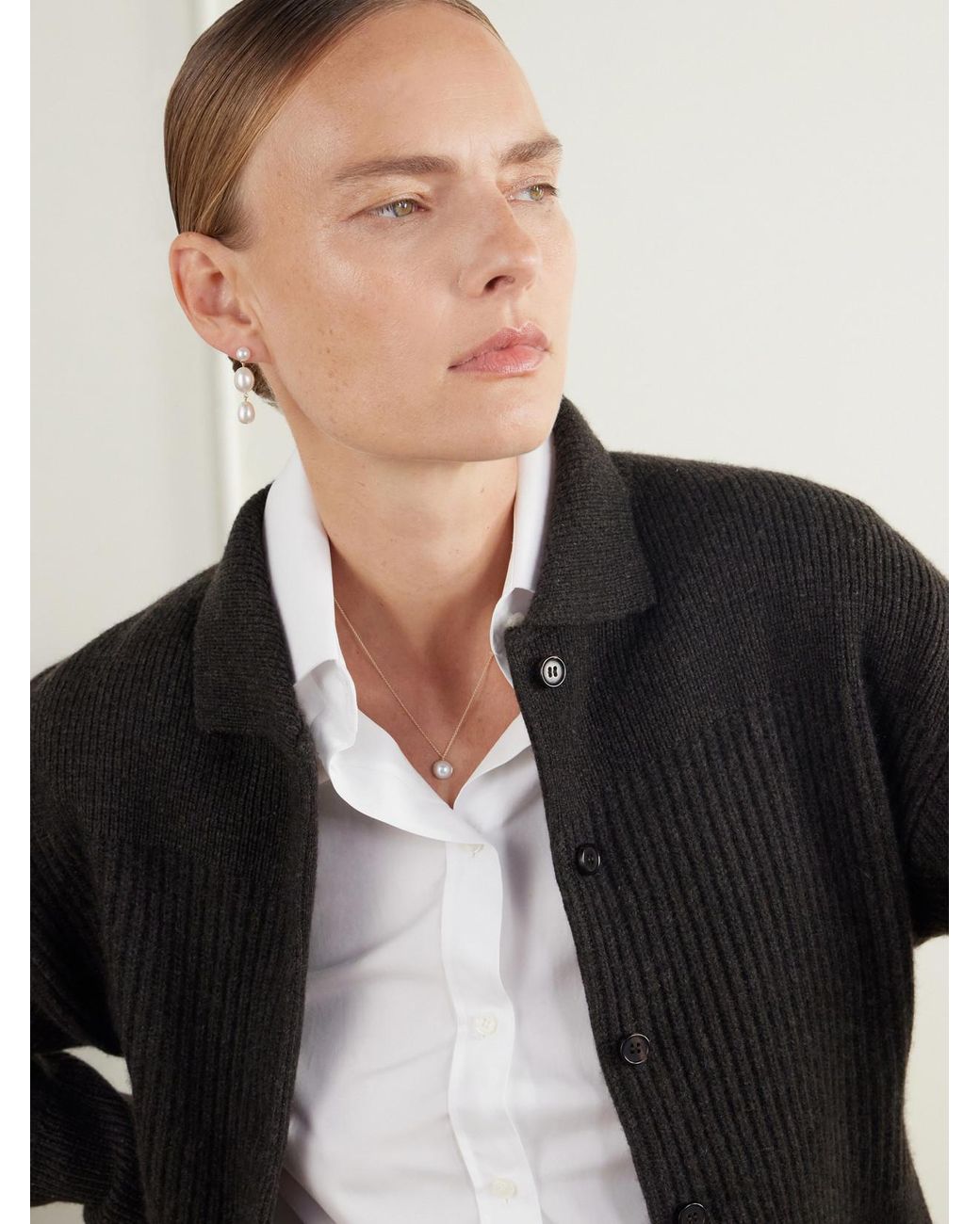 Sophie Bille Brahe Natural Luce Simple 14-Karat Recycled Pearl Necklace