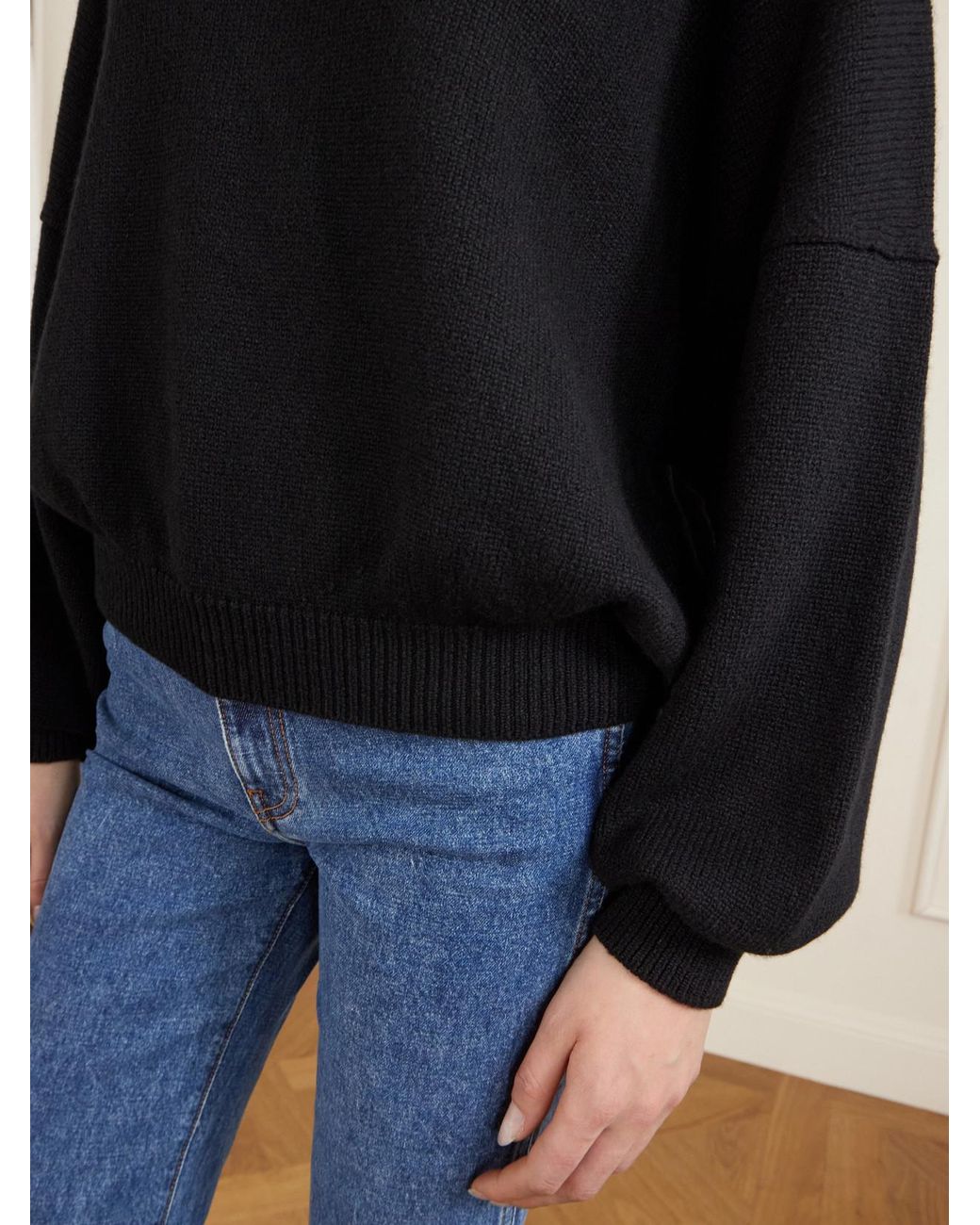 Khaite Black Margaux Cashmere Sweater