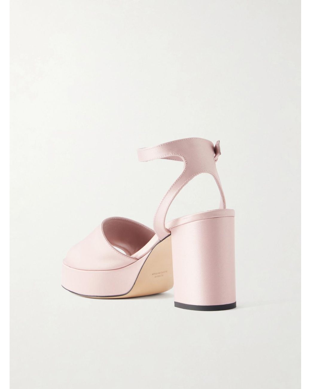 Totême Pink 90 Satin Platform Sandals