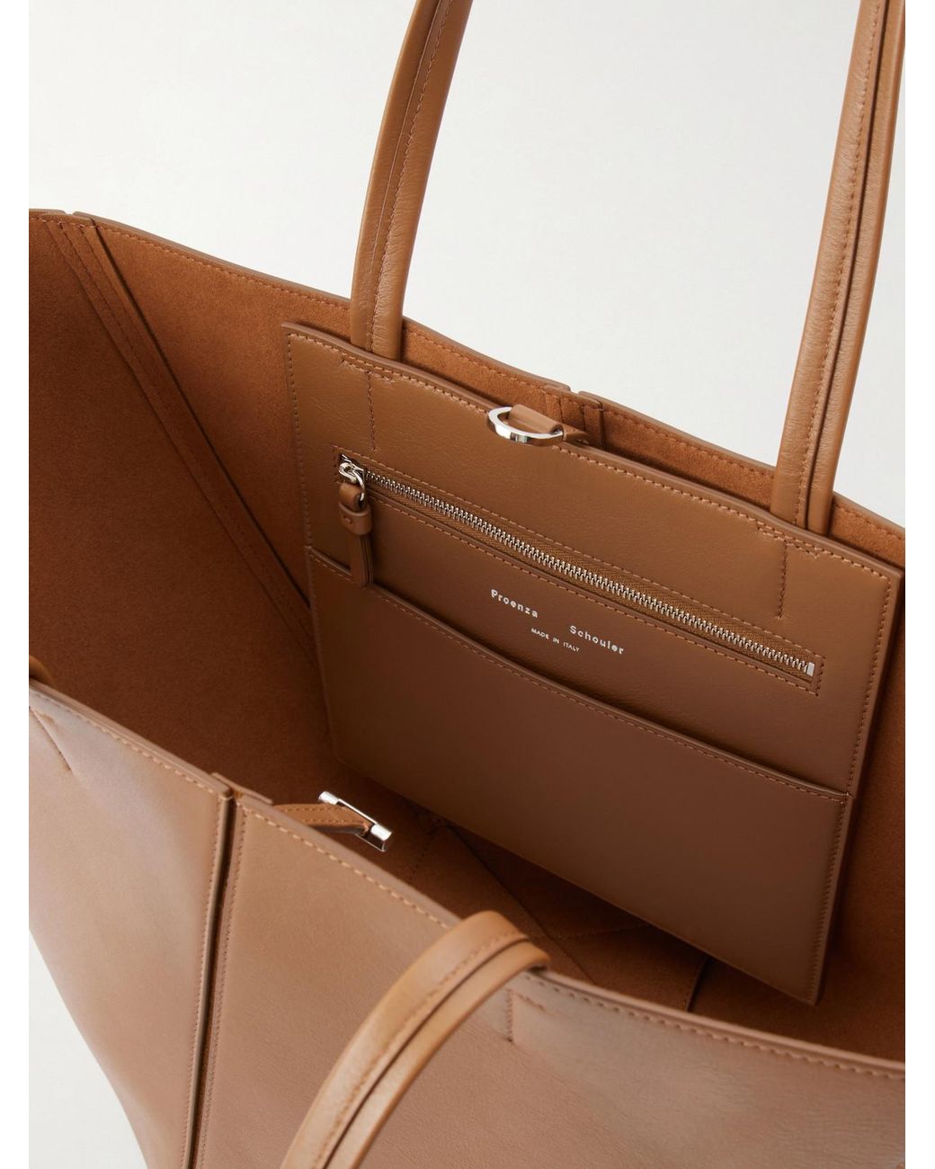 Proenza Schouler Brown Hex Leather Tote