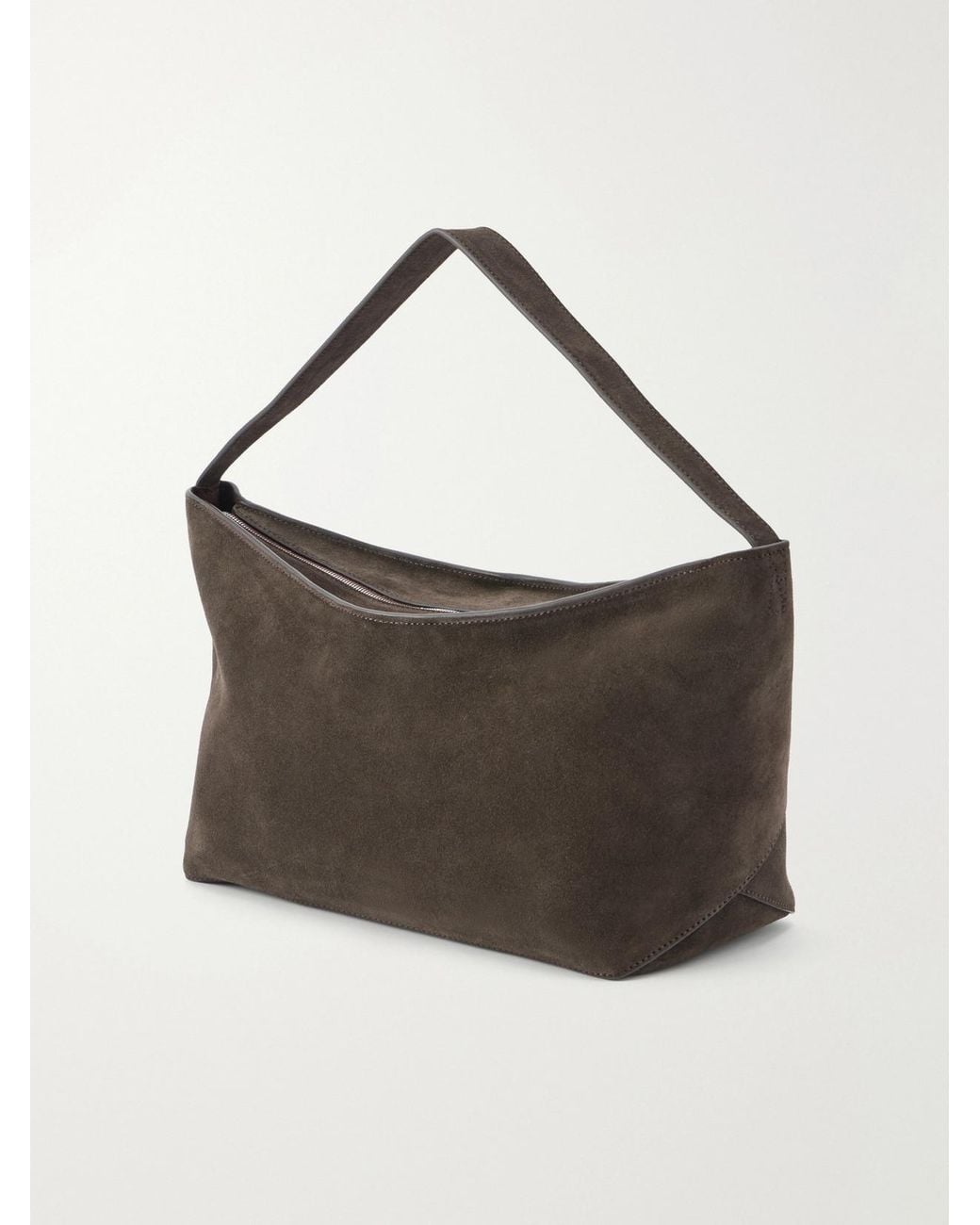 Studio Nicholson White Hagu Suede Shoulder Bag