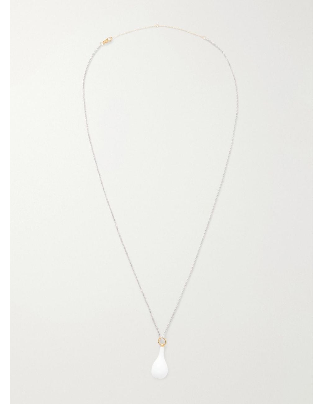 Totême White Drop Crystal-Embellished Necklace