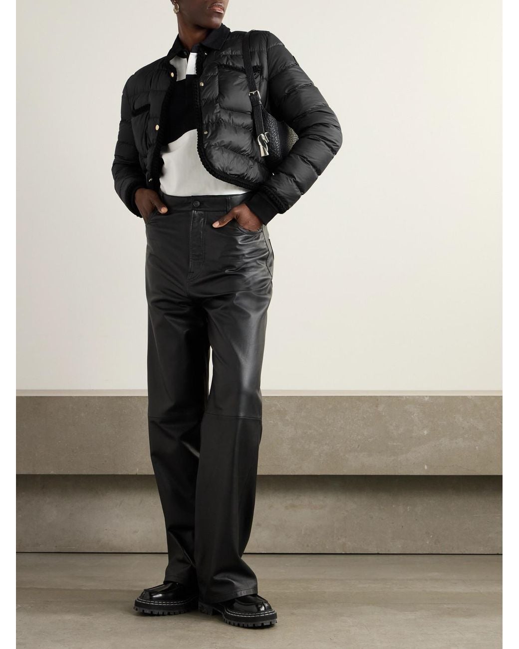Moncler Black Gencay Quilted Shell Down Jacket