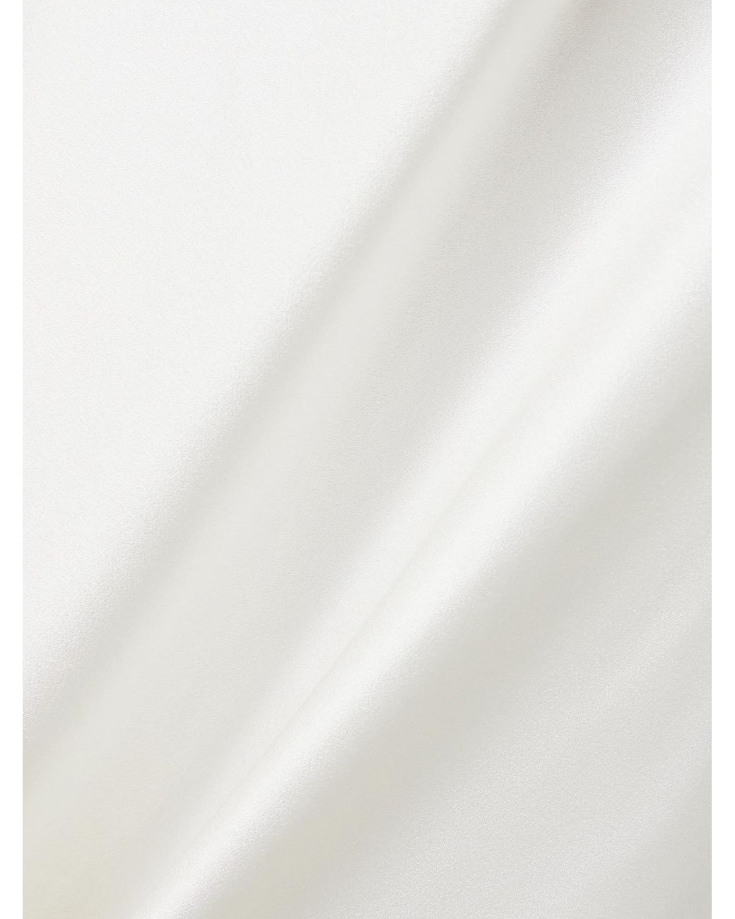 Vivienne Westwood White Galaxy Cape-Effect Strapless Organic Silk Chiffon-Trimmed Satin Gown