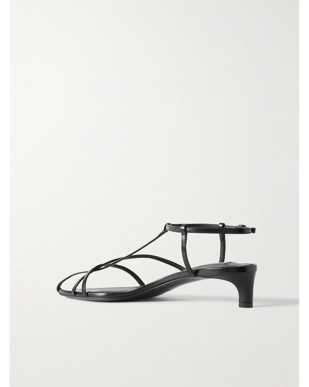 Jil Sander Black Leather Sandals