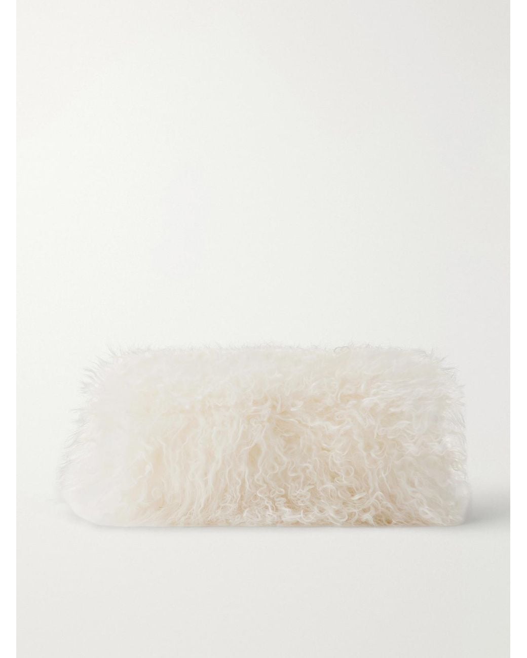 Yves Salomon Natural Leather-Trimmed Shearling Handwarmer